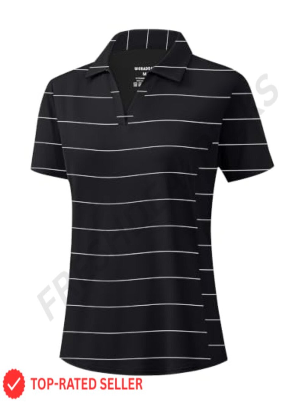 Women's Short Sleeve V-Neck Golf Polo Shirt Lightweight UPF 50+